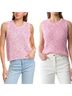 Splendid Marled Pink White Sweater Vest Size S - photo 8