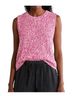 Splendid Marled Pink White Sweater Vest Size S - photo 1