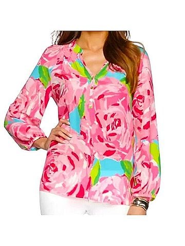 Lilly Pulitzer Elsa Long Sleeve Blouse (view 1)