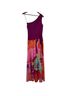 AMUR 100% Polyester Floral Pink Purple Green Multi Color Cocktail Dress Size 4 - photo 1