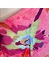 AMUR 100% Polyester Floral Pink Purple Green Multi Color Cocktail Dress Size 4 - photo 4