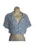Reformation Floral Blue White Casual Pants Size 2 - photo 5