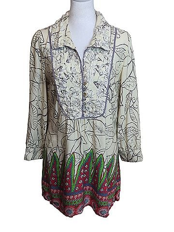 MULTIPLES Tunic Blouse Long Sleeve Blouse (view 2)