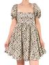 Altar'd State Animal Print Ivory Black Casual Dress Size S - photo 1