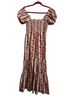OPT 100% Polyester Paisley Floral Brown Ivory Casual Dress Size L - photo 5