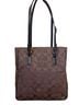 Coach 100% Leather Jacquard Brown Shoulder Bag One size - photo 2