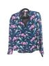 Anthropologie 100% Polyester Floral Teal Pink Long Sleeve Blouse Size S - photo 1