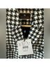 Melanie Lyne Houndstooth Black White Blazer Size 4 - photo 3