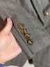 White House Black Market Houndstooth Gray White Blazer Size 10 - photo 7