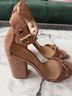 Gianvito Rossi 100% Suede Tan Sandals Size EU 37 1/2 - photo 8