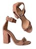 Gianvito Rossi 100% Suede Tan Sandals Size EU 37 1/2 - photo 1
