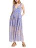 Free People 100% Polyester 100% Modal Print Blue Multi Color Casual Dress Size S - photo 1
