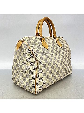 Louis Vuitton Louis Vuitton Damier Azur Speedy 30 Handbag N41370 White Women's (view 2)