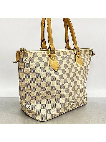 Louis Vuitton Louis Vuitton Damier Azur Saleya PM Tote Bag N51186 White Women's (view 2)