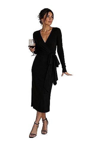 Rag & Bone Rib Knit Wrap Dress Cocktail Dress (view 1)