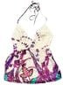 Tibi Paisley Purple Ivory Halter Top Size 0X - photo 1