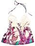 Tibi Paisley Purple Ivory Halter Top Size 0X - photo 2