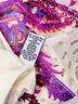 Tibi Paisley Purple Ivory Halter Top Size 0X - photo 7
