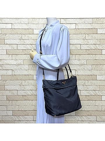 Prada Prada Shoulder Bag, Nylon BN2531, Black, Women's, PRADA 2-Way (view 2)