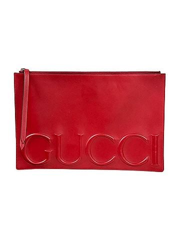 Gucci Gucci XL Clutch Bag, Handbag, Leather, 421853, Red, Women's, GUCCI (view 1)