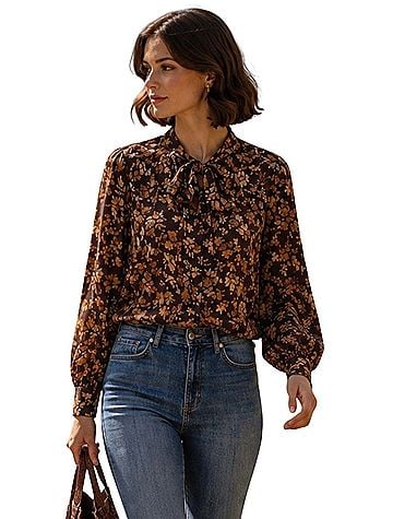 DÔEN DÔEN Norma Blouse in Fern Grove Floral Size Button-Down Shirt (view 1)