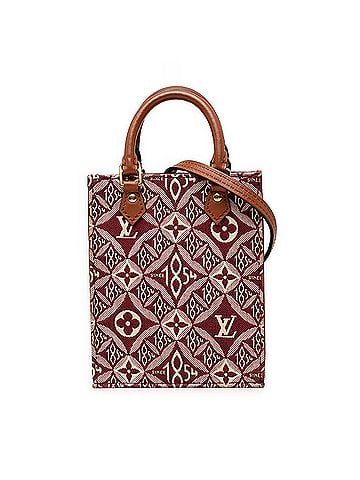 Louis Vuitton Louis Vuitton Monogram Jacquard Petite Sac Plat Handbag/Shoulder Bag 2-Way M69846 Wine Red/Bordeaux/Brown Canvas Leather Women's LOUIS VUITTON (view 1)