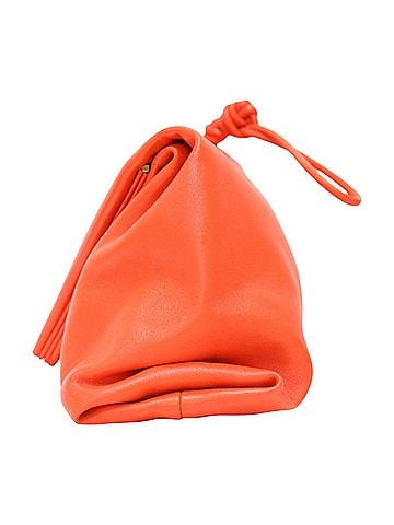 Bottega Veneta BOTTEGA VENETA Orange Triangle Clutch Bag Handbag Flap Leather Women's (view 2)