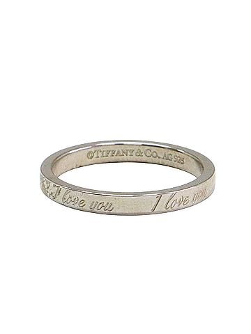 Tiffany & Co. TIFFANY&amp;Co. Tiffany &amp; Co. Ring, Silver, Size: 21, Notes I LOVE YOU SV925, Women's (view 1)