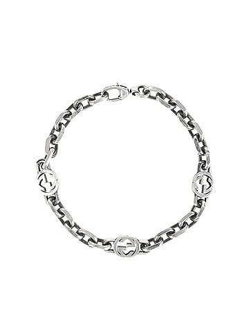 Gucci GUCCI bracelet, size 19, Interlocking G design, Ag925 silver, men's. (view 1)