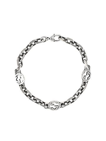 Gucci GUCCI bracelet, size 19, Interlocking G design, Ag925 silver, men's. (view 2)