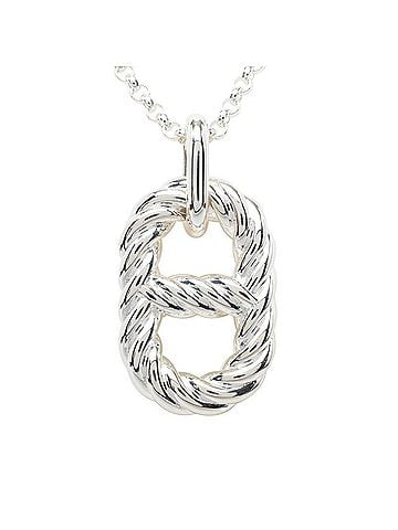 Hermès Hermes Chaine d'Ancre Area II Twist GM Pendant Necklace, SV925 Silver, Women's HERMES (view 1)