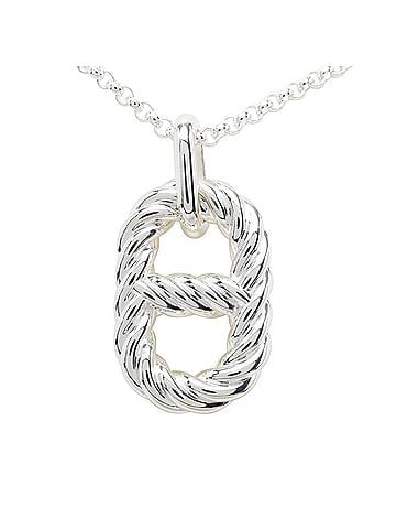 Hermès Hermes Chaine d'Ancre Area II Twist GM Pendant Necklace, SV925 Silver, Women's HERMES (view 2)