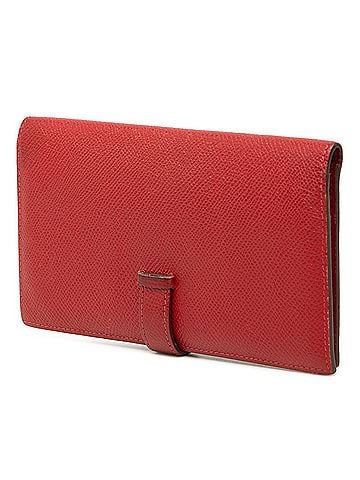 Hermès Hermes Bearn Soufflé Long Wallet ?P 2012 Red Gold Hardware Veau Epsom Leather Women's HERMES (view 2)