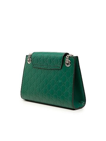 Gucci Gucci Guccissima Emily Tassel Charm Chain Shoulder Bag 369621 Green Leather Women's GUCCI (view 2)