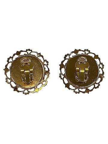 Chanel CHANEL Vintage Coco Mark Gold Plated Faux Pearl Earrings for Women (view 2)