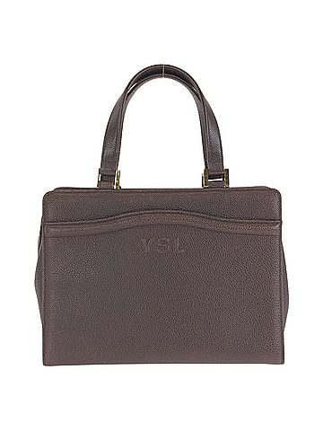 Yves Saint Laurent YVES SAINT LAURENT Vintage YSL Brown Leather Handbag with Gold Hardware for Women (view 1)