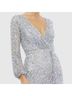 Mac Duggal 100% Polyester Silver Multi Color Cocktail Dress Size 8 - photo 4