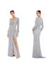 Mac Duggal 100% Polyester Silver Multi Color Cocktail Dress Size 8 - photo 1
