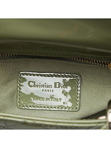 Dior Mini Patent Cannage Lady Dior (view 2)