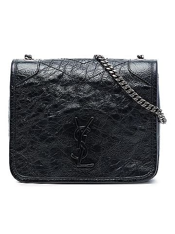 Saint Laurent Crinkled Calfskin Niki Wallet on Chain (view 1)