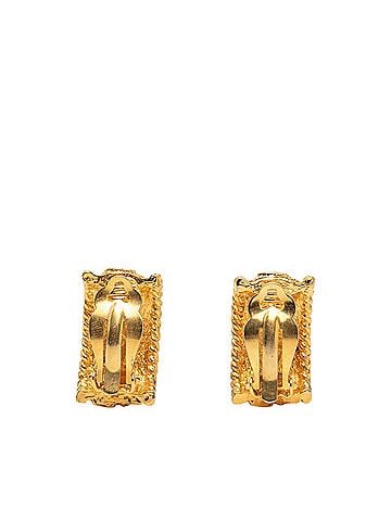 Chanel Chanel Coco Mark Earrings, Gold Plated (GP), Women's. (view 2)