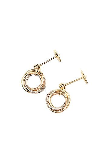 Cartier Cartier 18K Yellow Gold (KYG), Pink (PG), White (18KWG) 750 Diamond Trinity Earrings for Women (view 1)
