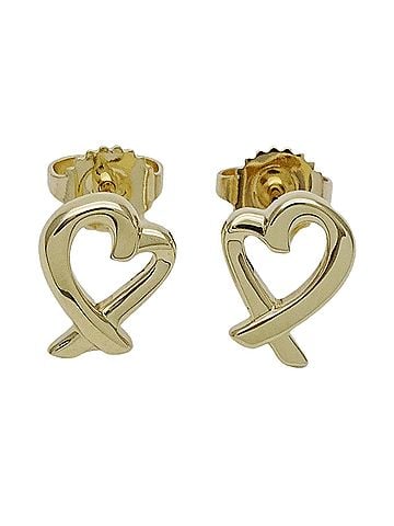 Tiffany & Co. Tiffany &amp; Co. Women's Earrings, 750YG, Paloma Picasso Loving Heart Design, Yellow Gold, Pair, Jewelry (view 1)