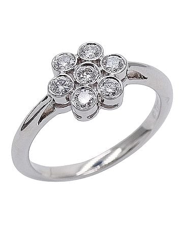 Tiffany & Co. Tiffany &amp; Co. Women's Ring, Brand Name, PT950 Platinum, Diamond, Garden Flower Design, Approx. (view 1)