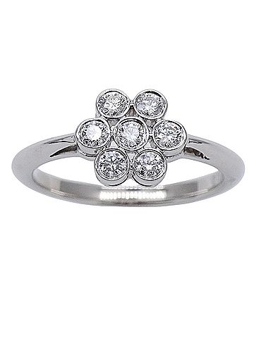 Tiffany & Co. Tiffany &amp; Co. Women's Ring, Brand Name, PT950 Platinum, Diamond, Garden Flower Design, Approx. (view 2)
