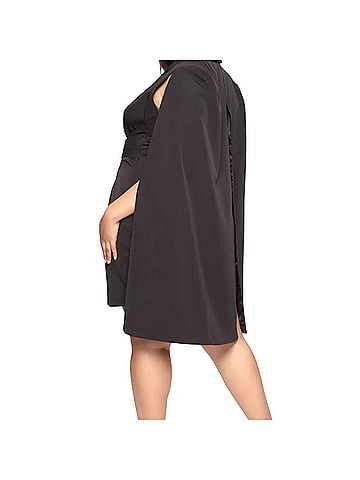 Fashion Nova On Payroll Blazer Cape Cocktail Dress (view 2)