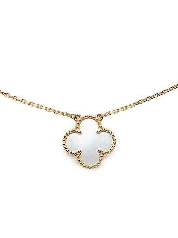 Van Cleef & Arpels Van Cleef &amp; Arpels Vintage Alhambra Pendant Necklace VCARA45900 18KYG Yellow Gold 750 Mother of Pearl Women's (view 1)
