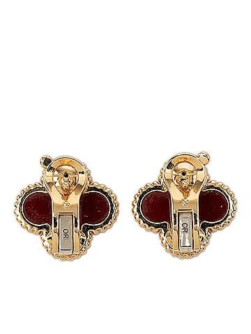 Van Cleef & Arpels Van Cleef &amp; Arpels Vintage Alhambra Earrings VCARD40400 18KYG Yellow Gold 750 Carnelian Women's (view 2)