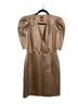 Tory Burch Jacquard Gold Cocktail Dress Size 4 - photo 2