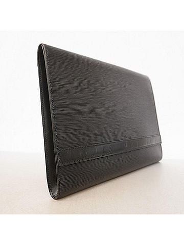 Louis Vuitton Louis Vuitton Epi Leather Clutch Bag, Enveloppe M52582, Noir (Men's/Women's) (view 2)